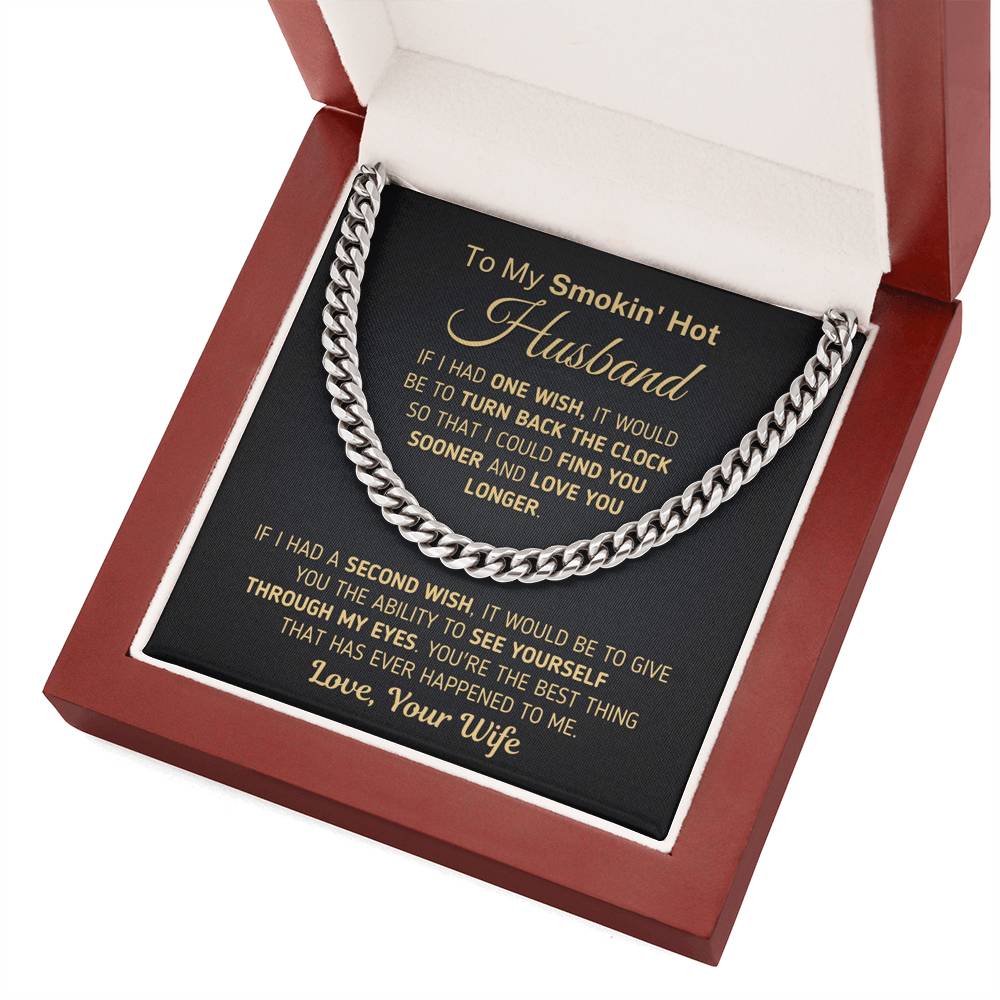 Gift for Husband - "If I Had One Wish" Chain Necklace Jewelry