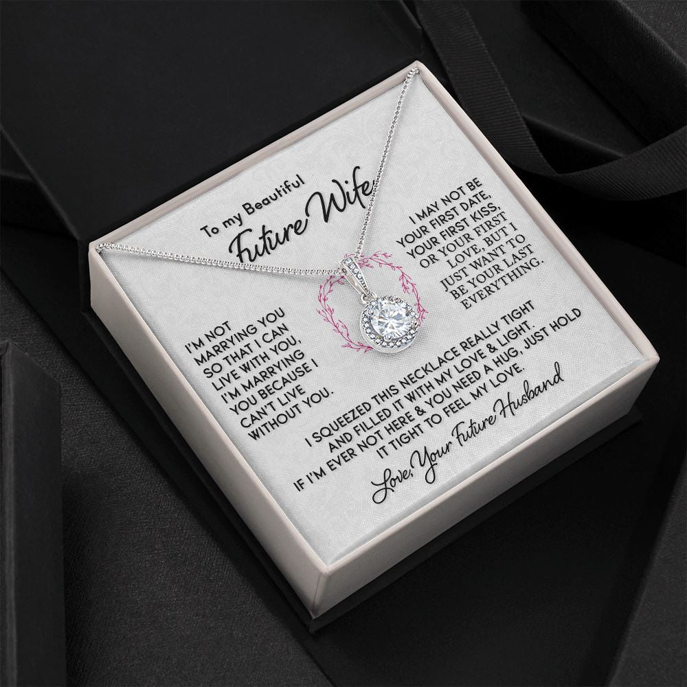 Gift for Future Wife "I Can't Live Without You" Necklace Jewelry
