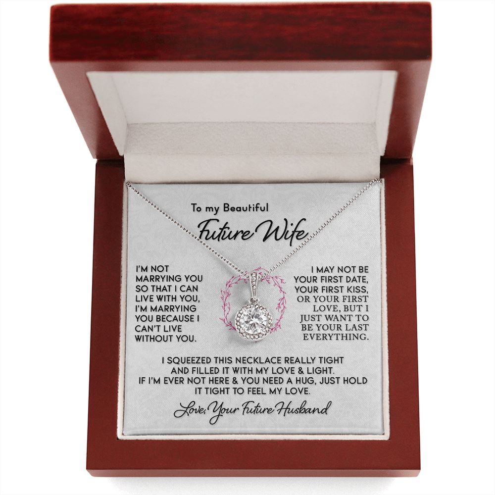 Gift for Future Wife "I Can't Live Without You" Necklace Jewelry