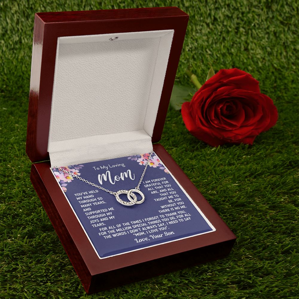 Gift For Mom From Son "I Am Forever Grateful" Necklace Jewelry