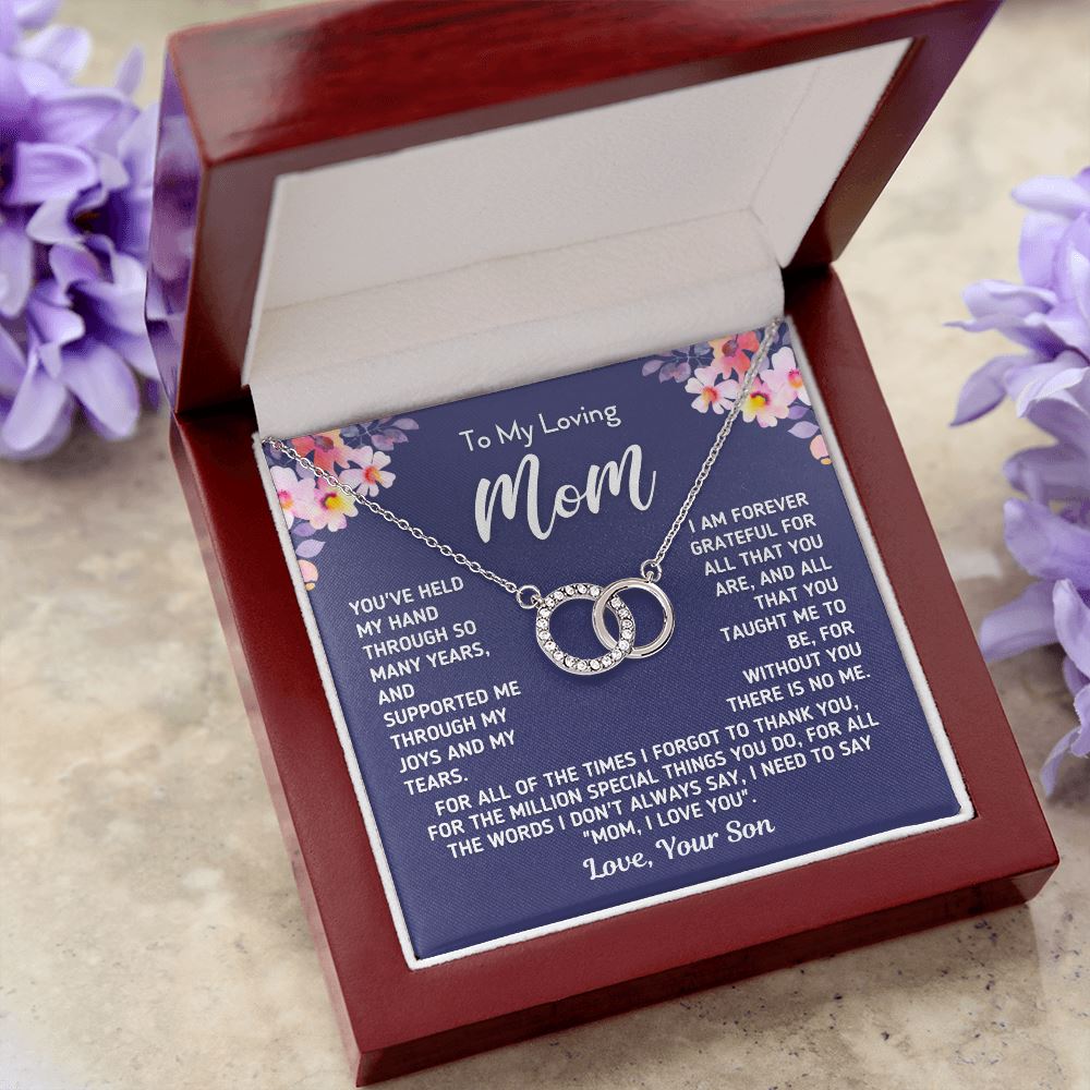 Gift For Mom From Son "I Am Forever Grateful" Necklace Jewelry