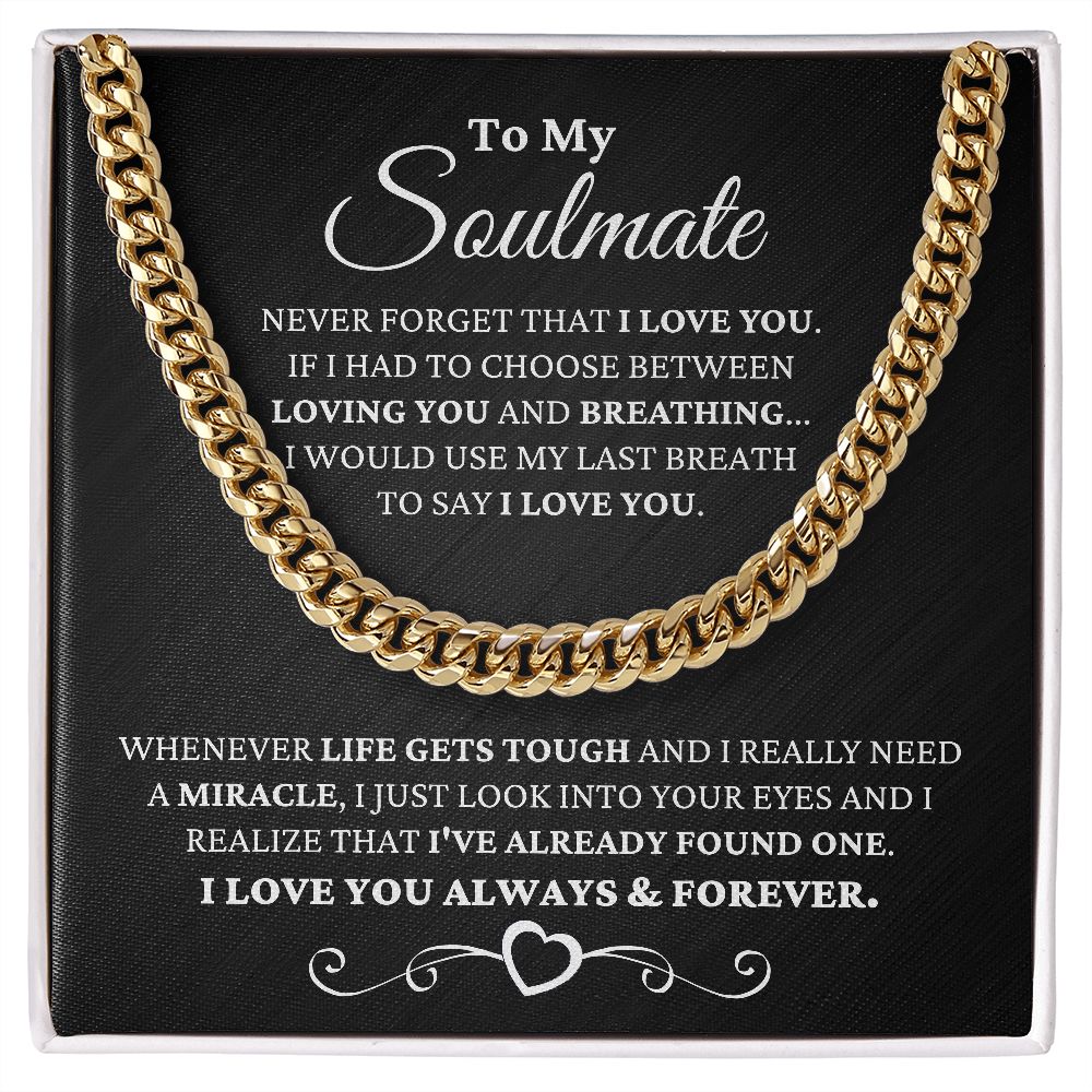 Unique Gift for Soulmate "I Just Look Into Your Eyes" Necklace For Him Jewelry