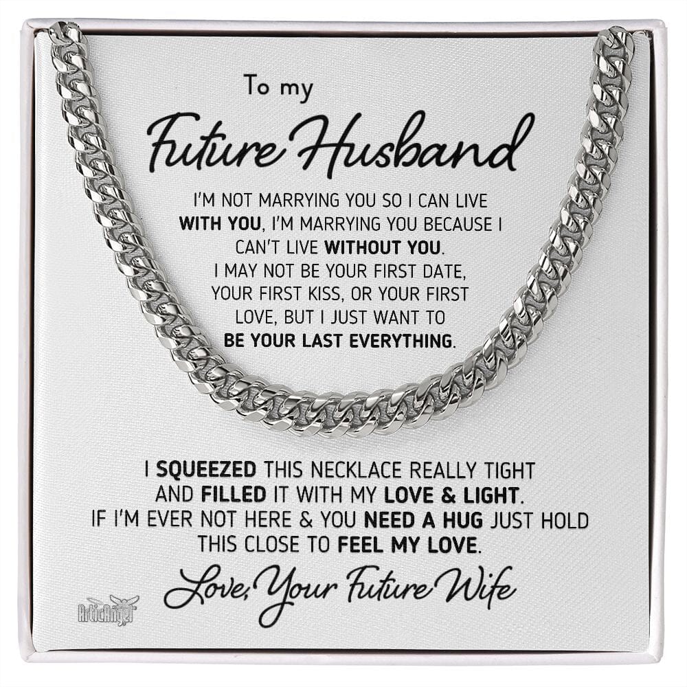 Gift For Husband "Your Last Everything" Necklace Jewelry Stainless Steel Two-Toned Gift Box
