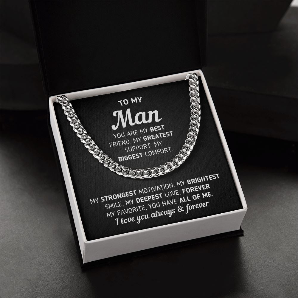 To My Man "You Are My Best Friend" Necklace Jewelry
