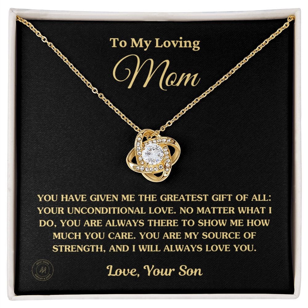 Gift for Mom From Son - "You Have Given Me The Greatest Gift Of All" Necklace Jewelry 18K Yellow Gold Finish Two-Toned Gift Box
