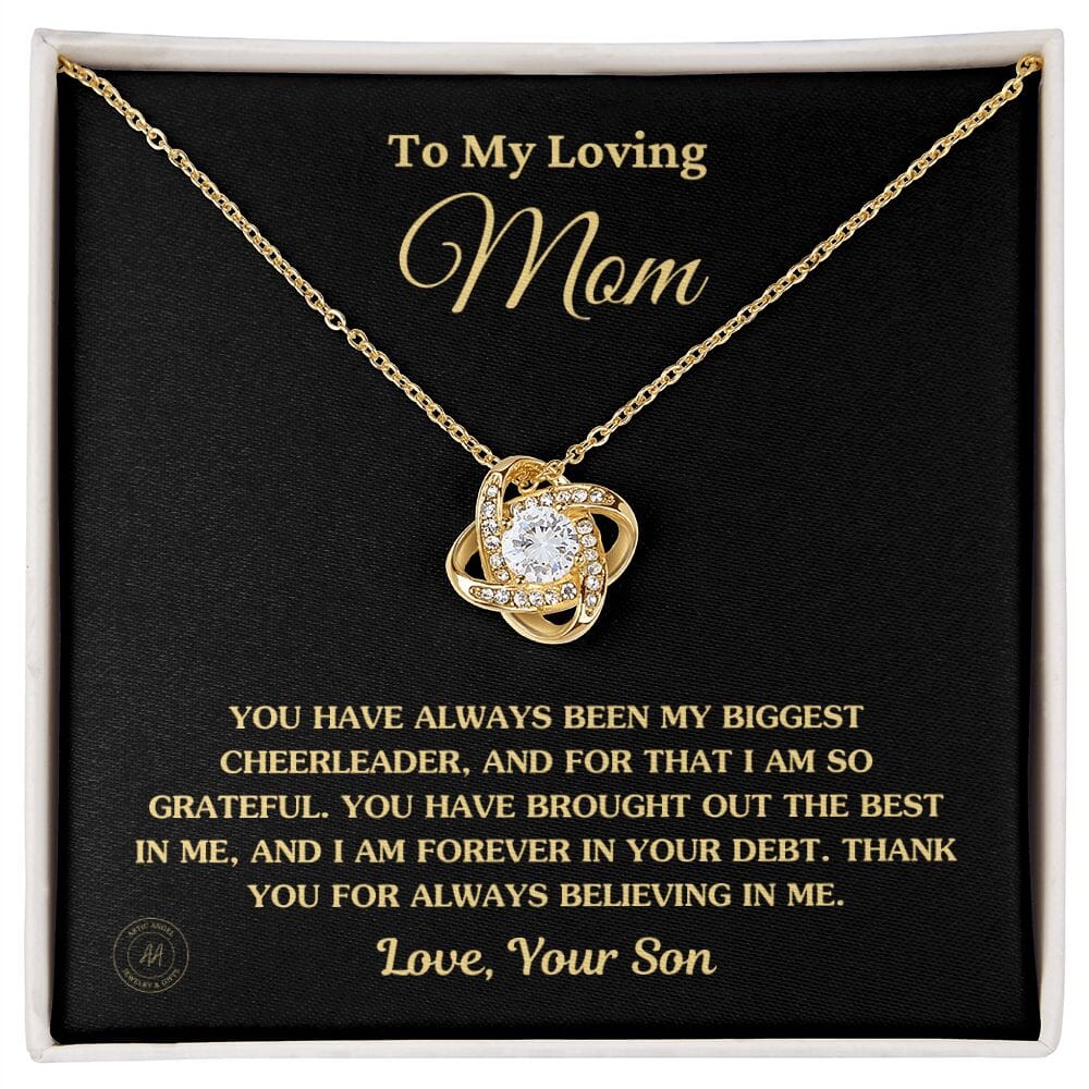 Gift for Mom From Son - "You Have Brought Out The Best In Me" Necklace Jewelry 18K Yellow Gold Finish Two-Toned Gift Box