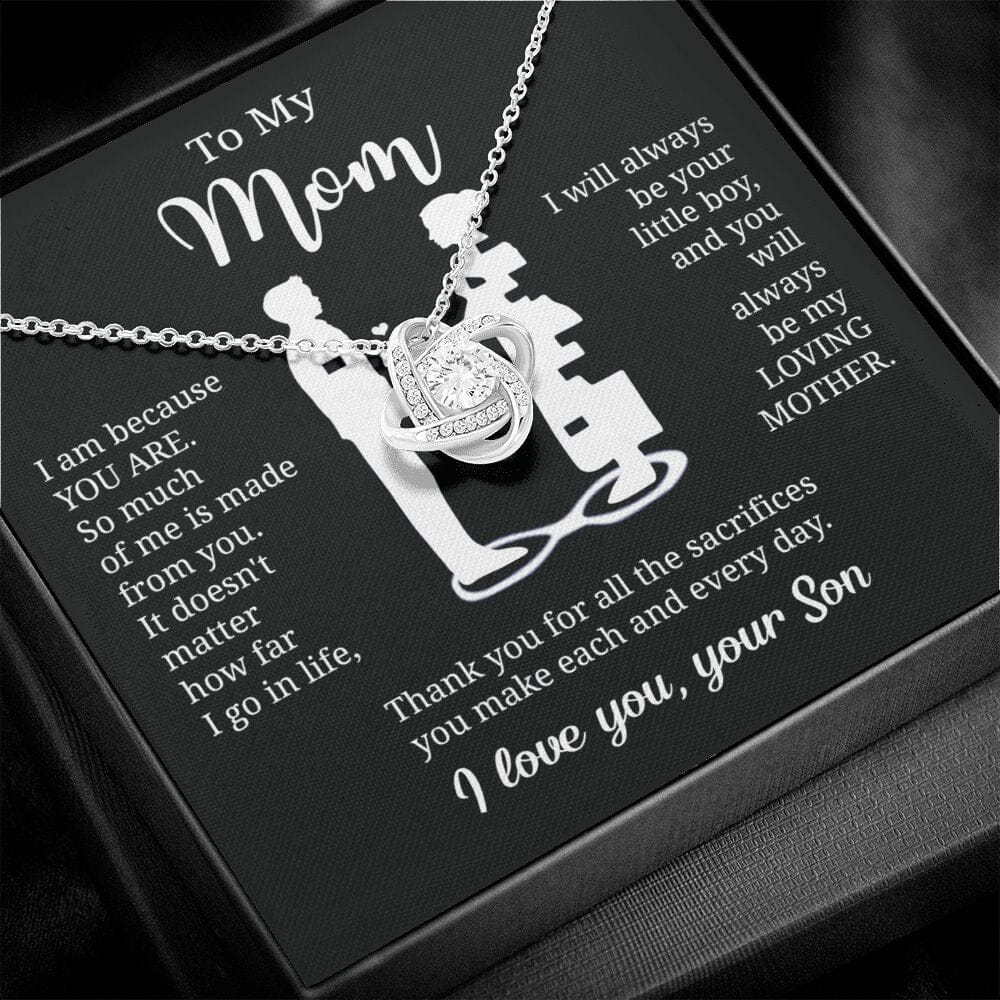 Gift For Mom From Son "I Am Because You Are" Necklace Jewelry