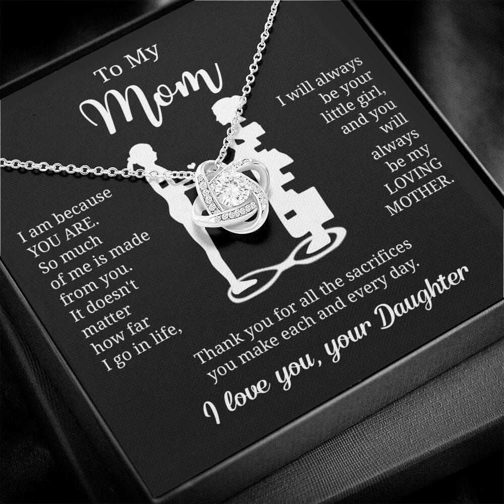 Gift For Mom From Daughter "I Am Because You Are" Necklace Jewelry 