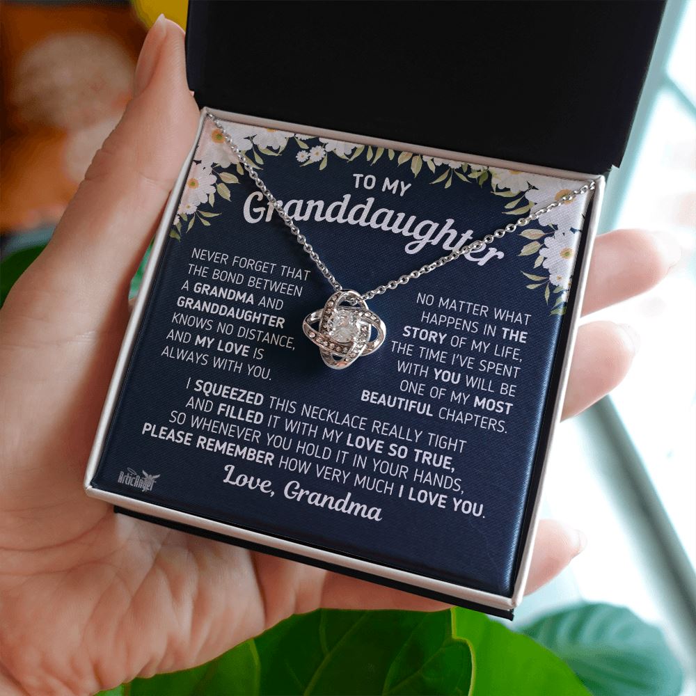 Gift For Granddaughter "The Bond Between a Grandma and Granddaughter" Necklace Jewelry