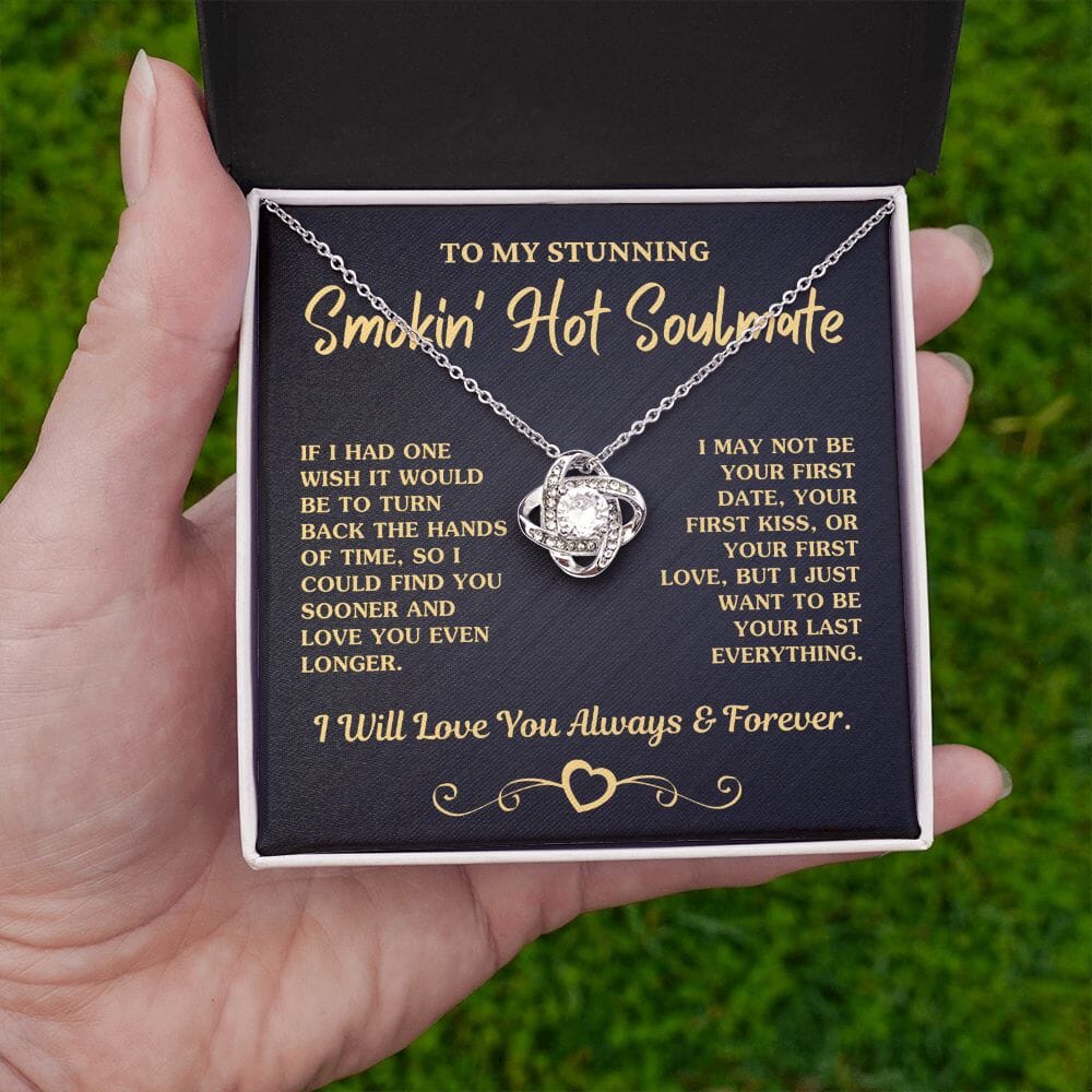 (Almost Sold Out) Gift For Soulmate "Your Last Everything" Necklace Jewelry 14K White Gold Finish Two-Toned Gift Box