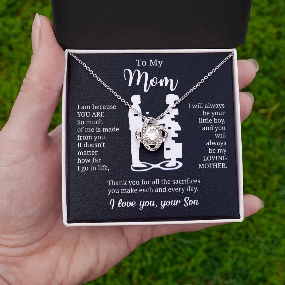 Gift For Mom From Son "I Am Because You Are" Necklace Jewelry