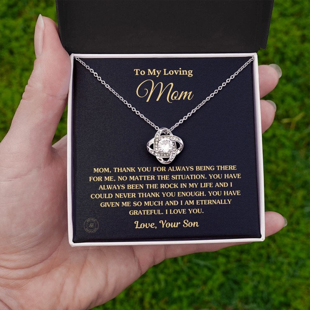Gift for Mom From Son - "Thank You For Always Being There For Me" Necklace Jewelry