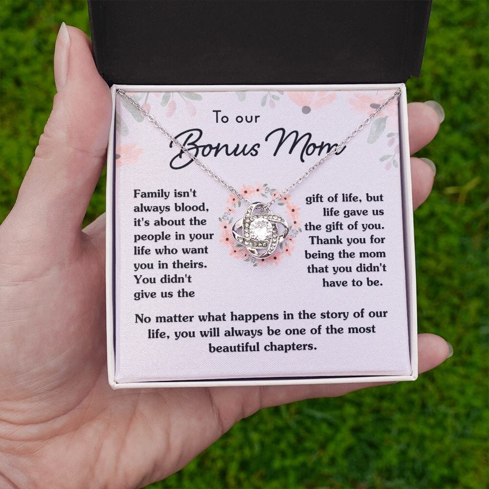 Gift For Our Bonus Mom "Most Beautiful Chapters" Necklace Jewelry