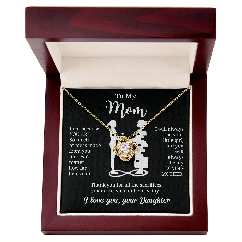 Gift For Mom From Daughter "I Am Because You Are" Necklace Jewelry