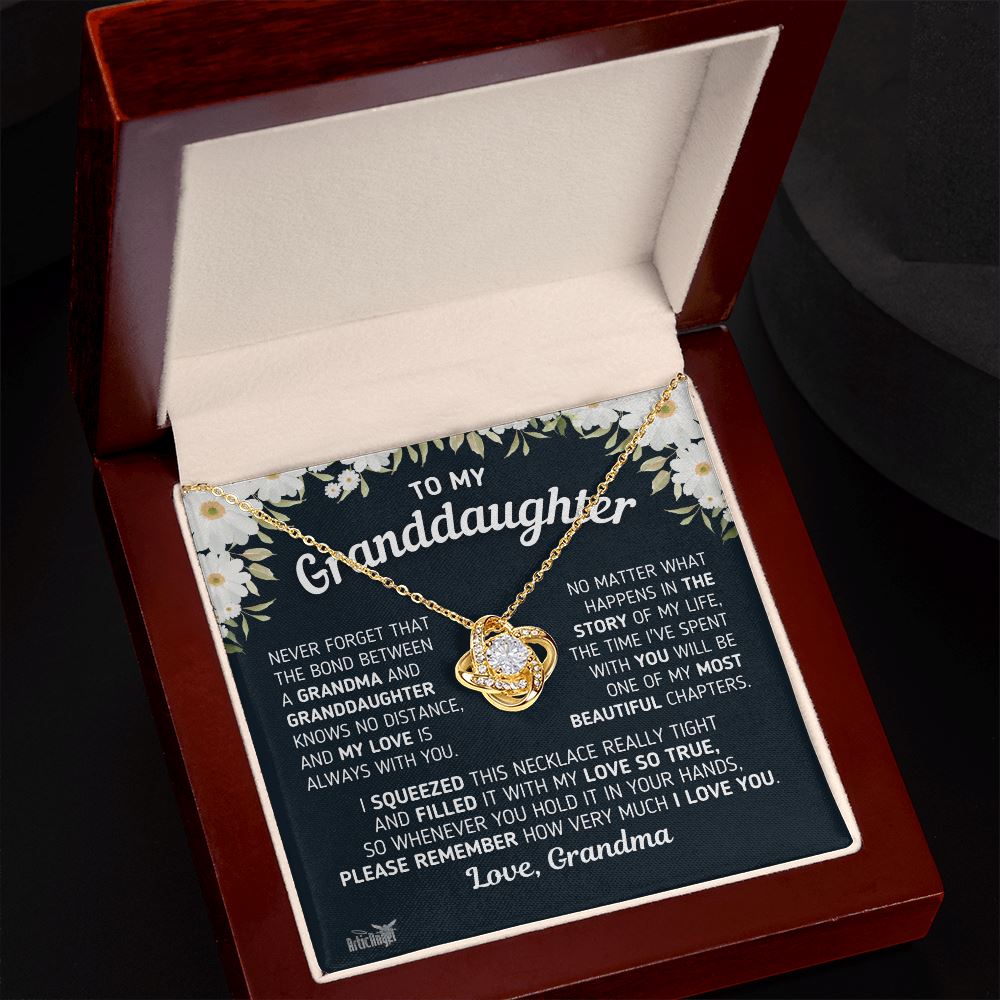 Gift For Granddaughter "The Bond Between a Grandma and Granddaughter" Necklace Jewelry