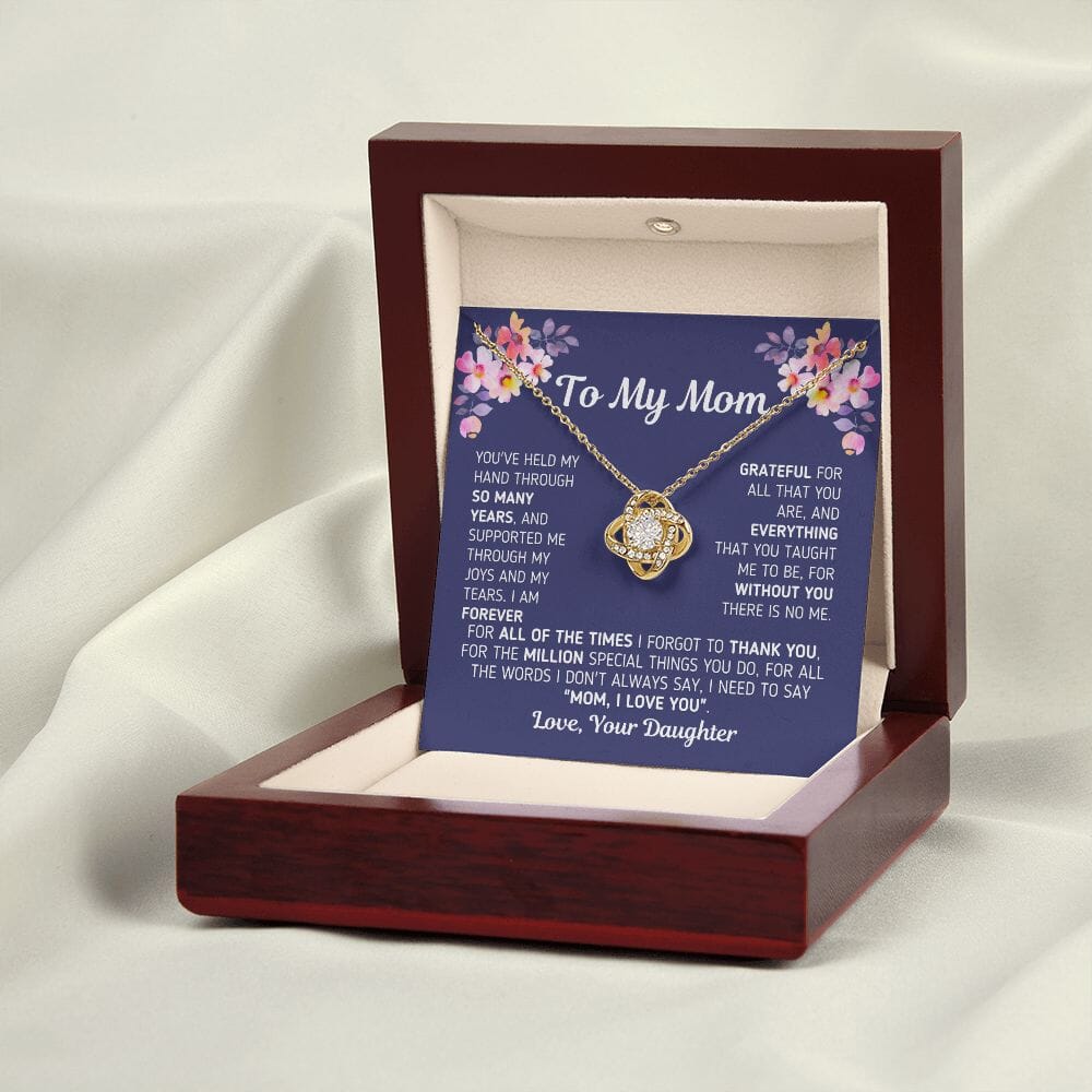 Beautiful Gift for Mom From Daughter "Without You There Is No Me" Necklace Jewelry