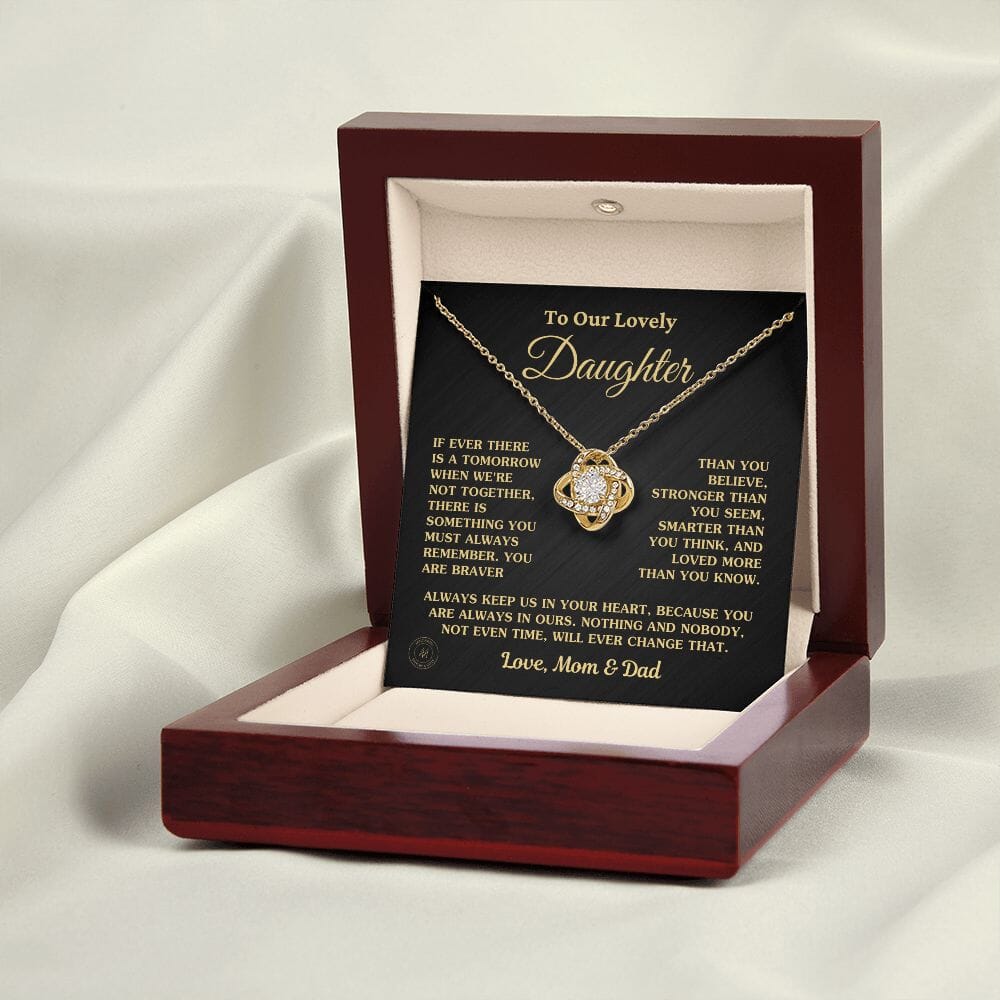 Gift For Daughter "Always Keep Us In Your Heart Love Mom and Dad" Necklace Jewelry