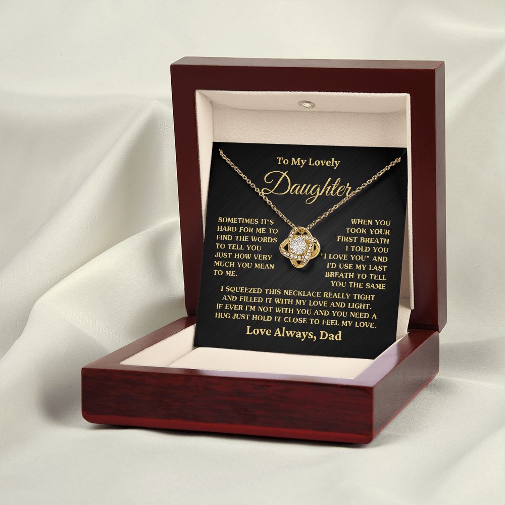 Gift for Daughter "First Breath" Gold Necklace From Dad - Artic Angel Exclusive Jewelry