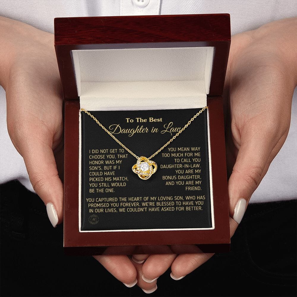 Gift for Daughter In Law "You Are My Bonus Daughter, You Are My Friend" Necklace Jewelry