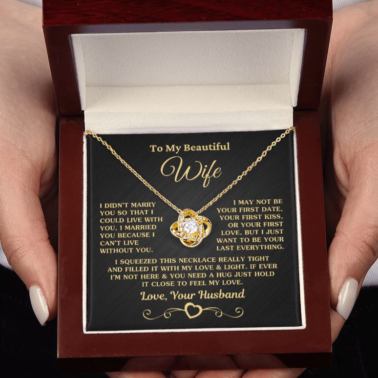 Sentimental Gift for My Beautiful Mom 18K Yellow Gold Finish / Luxury Box