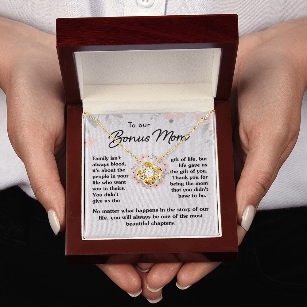 Gift For Our Bonus Mom "Most Beautiful Chapters" Necklace Jewelry