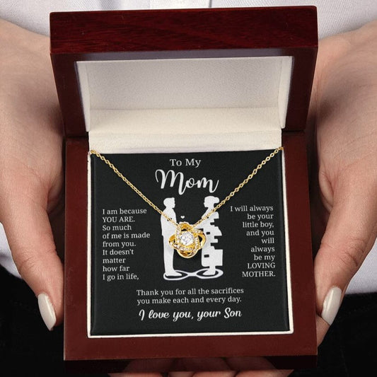 Gift For Mom From Son "I Am Because You Are" Necklace Jewelry