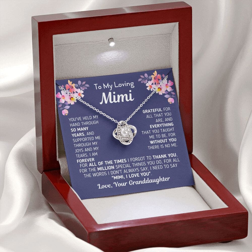 Gift for Mimi From Granddaughter "Without You There Is No Me" Necklace Jewelry
