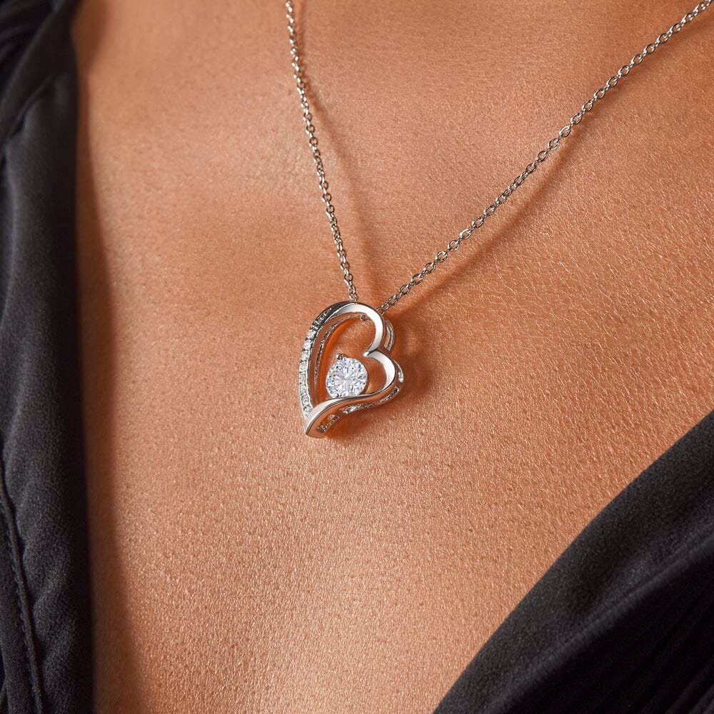 Gift For Precious Daughter "Always Keep Me In Your Heart" Love Dad Heart Necklace Jewelry
