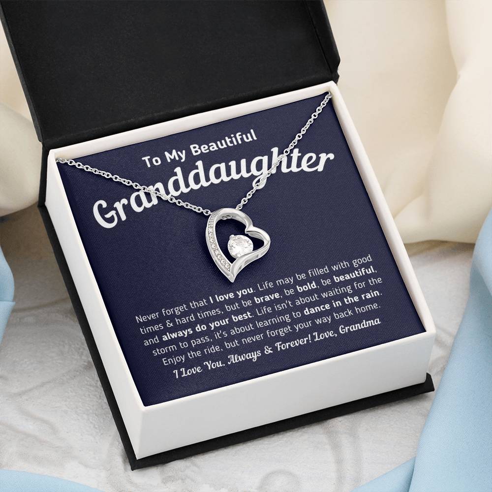 To My Beautiful Granddaughter - Never Forget That I Love You Jewelry