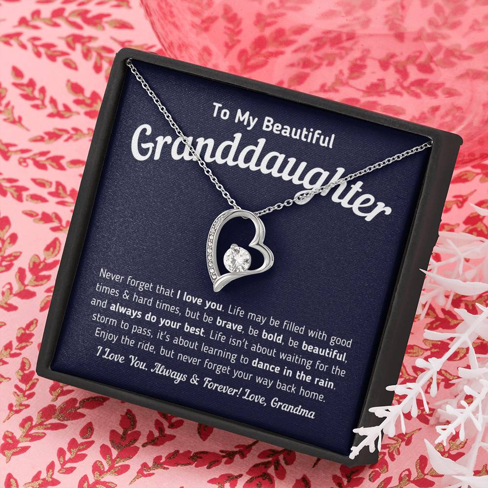 To My Beautiful Granddaughter - Never Forget That I Love You Jewelry