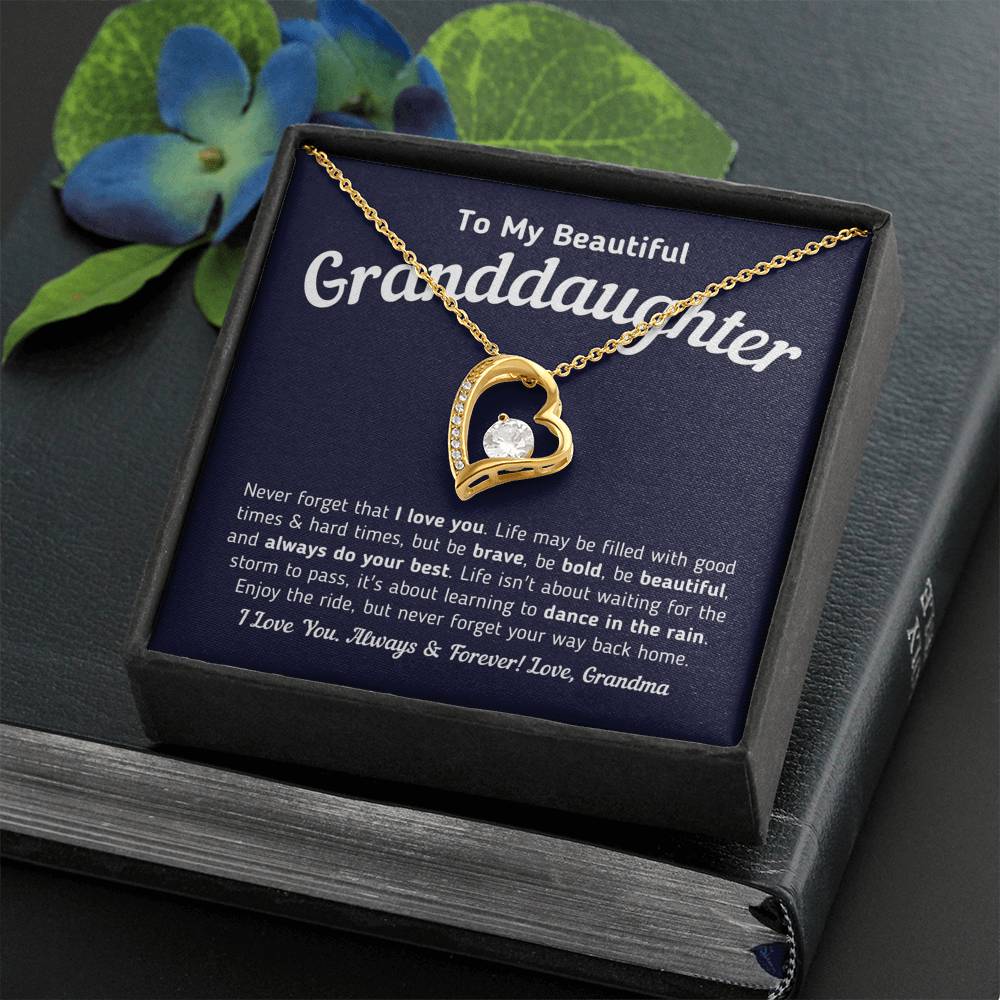 To My Beautiful Granddaughter - Never Forget That I Love You Jewelry