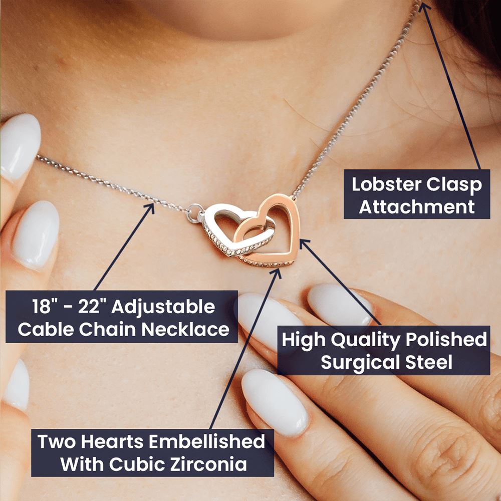 Beautiful Necklace for Sister "Connected By Heart" Jewelry