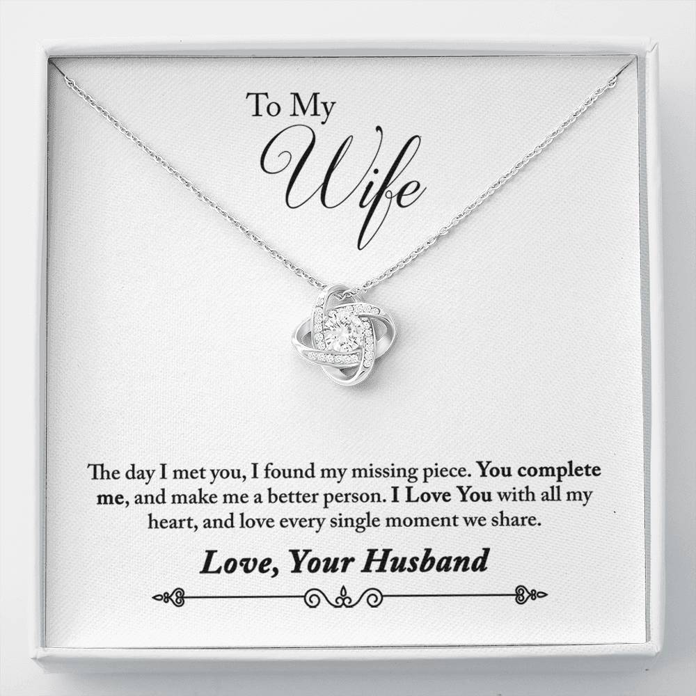 To My Wife - You Complete Me Necklace Jewelry Standard Box