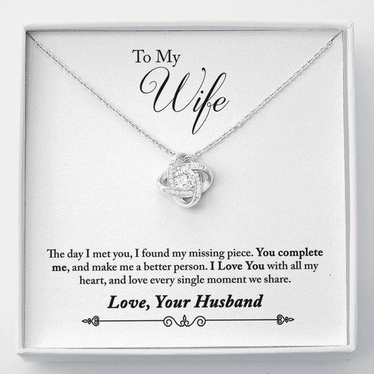 To My Wife - You Complete Me Necklace Jewelry Standard Box