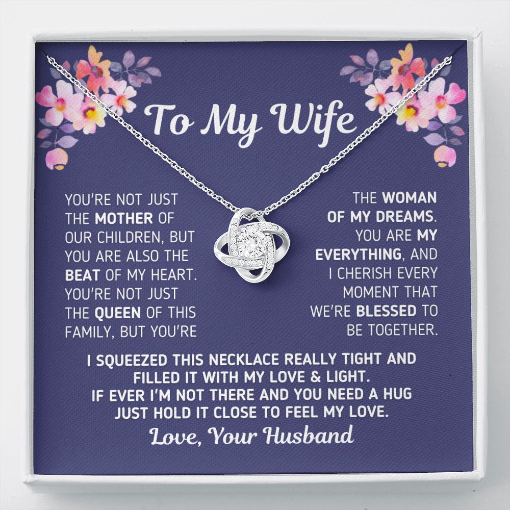 Gift For Wife "Woman Of My Dreams" Jewelry Two-Toned Gift Box