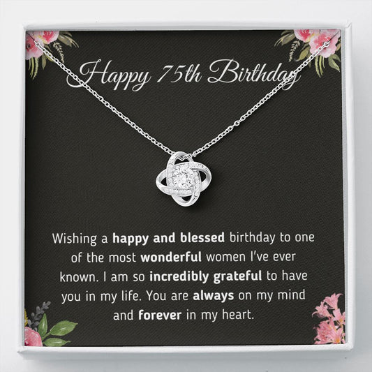 Happy 75th Birthday Forever In My Heart Jewelry Two-Toned Gift Box