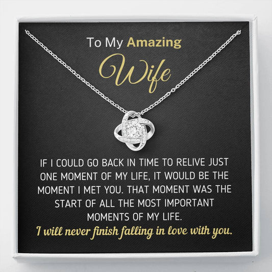 "To My Amazing Wife - The Moment I Met You" Necklace (0079) Jewelry Standard Box