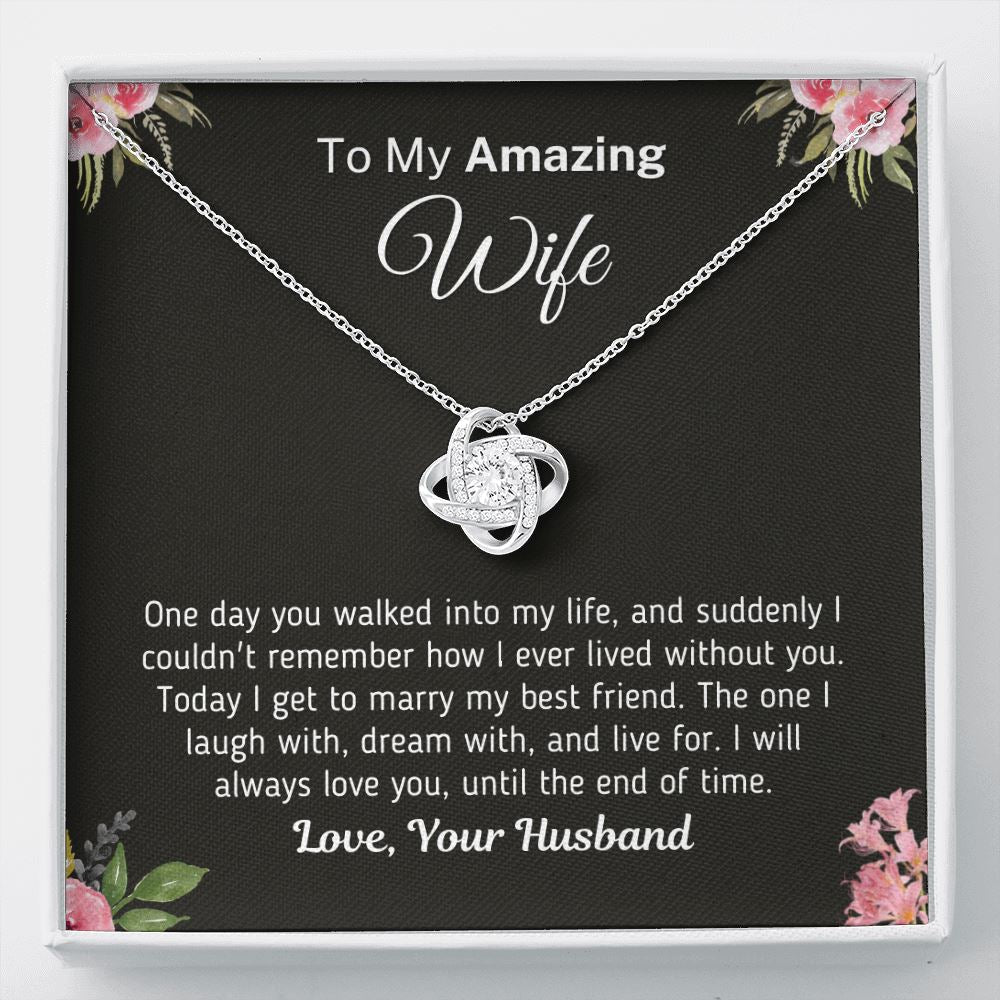 Wedding Day Gift for Wife - Today I Marry My Best Friend Jewelry Two-Toned Gift Box