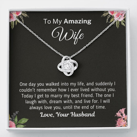 Wedding Day Gift for Wife - Today I Marry My Best Friend Jewelry Two-Toned Gift Box 