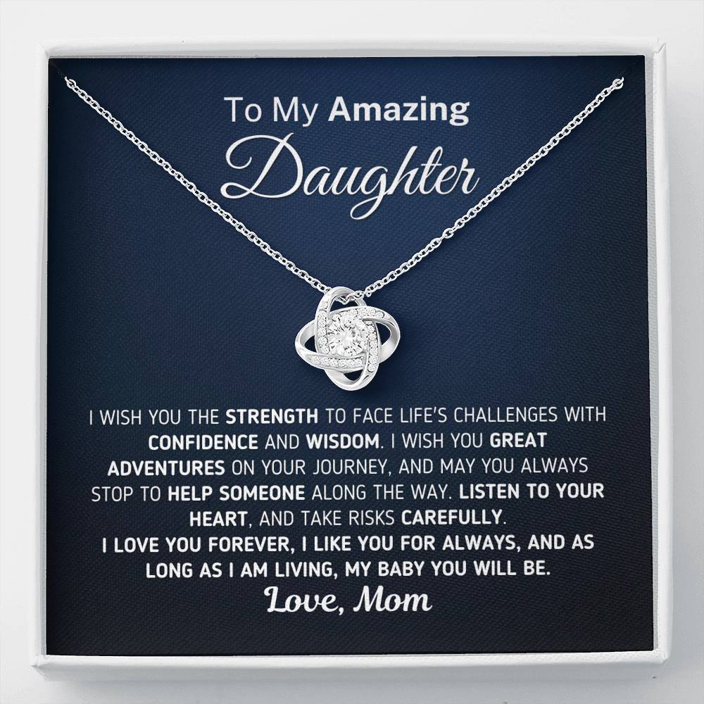 Gift for Daughter - My Baby You Will Be - Necklace Jewelry Two-Toned Gift Box