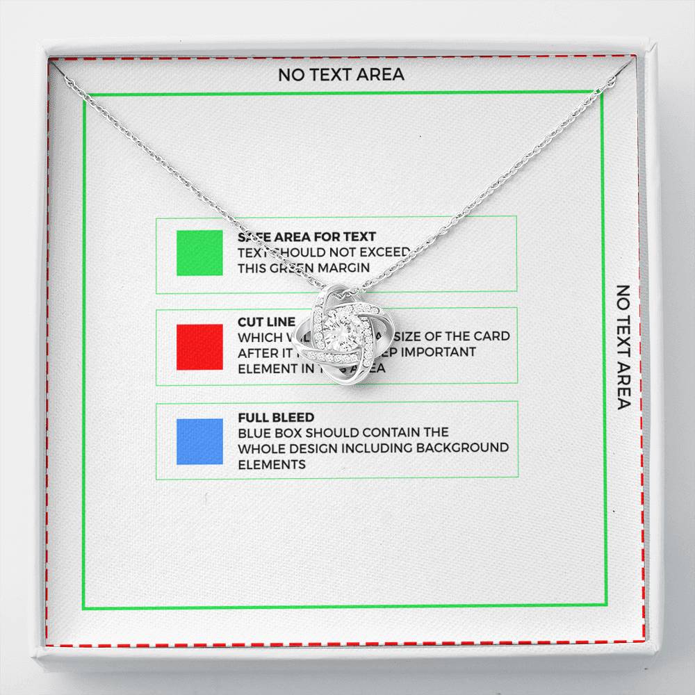 Love Knot Necklace Jewelry Standard Box