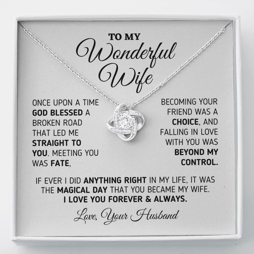 Gift for Wife "The Magical Day" Necklace Jewelry Two Toned Box