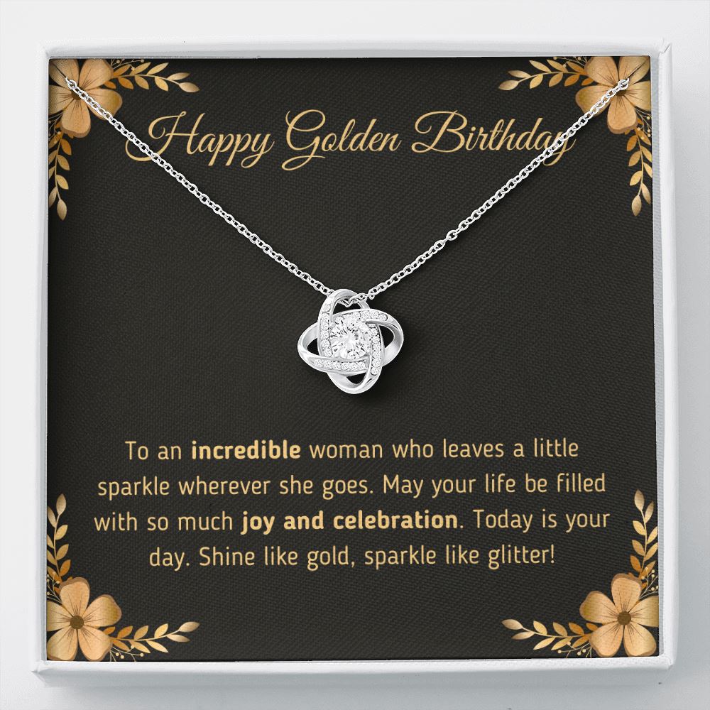 Happy Golden Birthday "Joy and Celebration" Necklace Jewelry Standard Box
