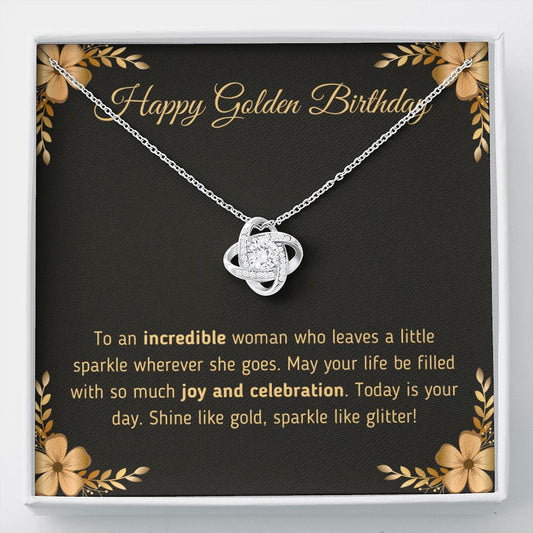 Happy Golden Birthday "Joy and Celebration" Necklace Jewelry Standard Box