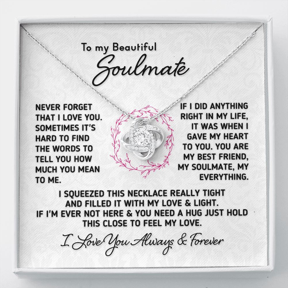 Gift for Soulmate "You Are My Everything" Necklace Jewelry Two Toned Box