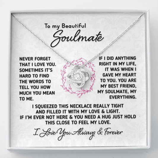 Gift for Soulmate "You Are My Everything" Necklace Jewelry Two Toned Box