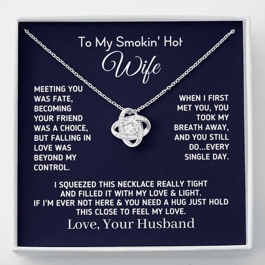 Gift for Wife - "Meeting You Was Fate" Necklace Jewelry Two-Toned Gift Box