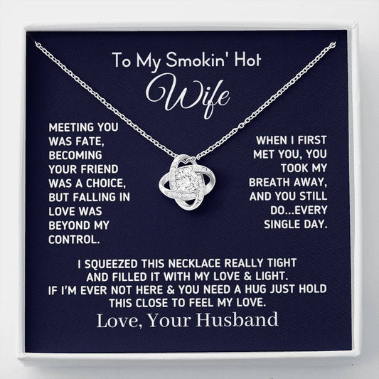 Gift for Wife - "Meeting You Was Fate" Necklace Jewelry Two-Toned Gift Box 