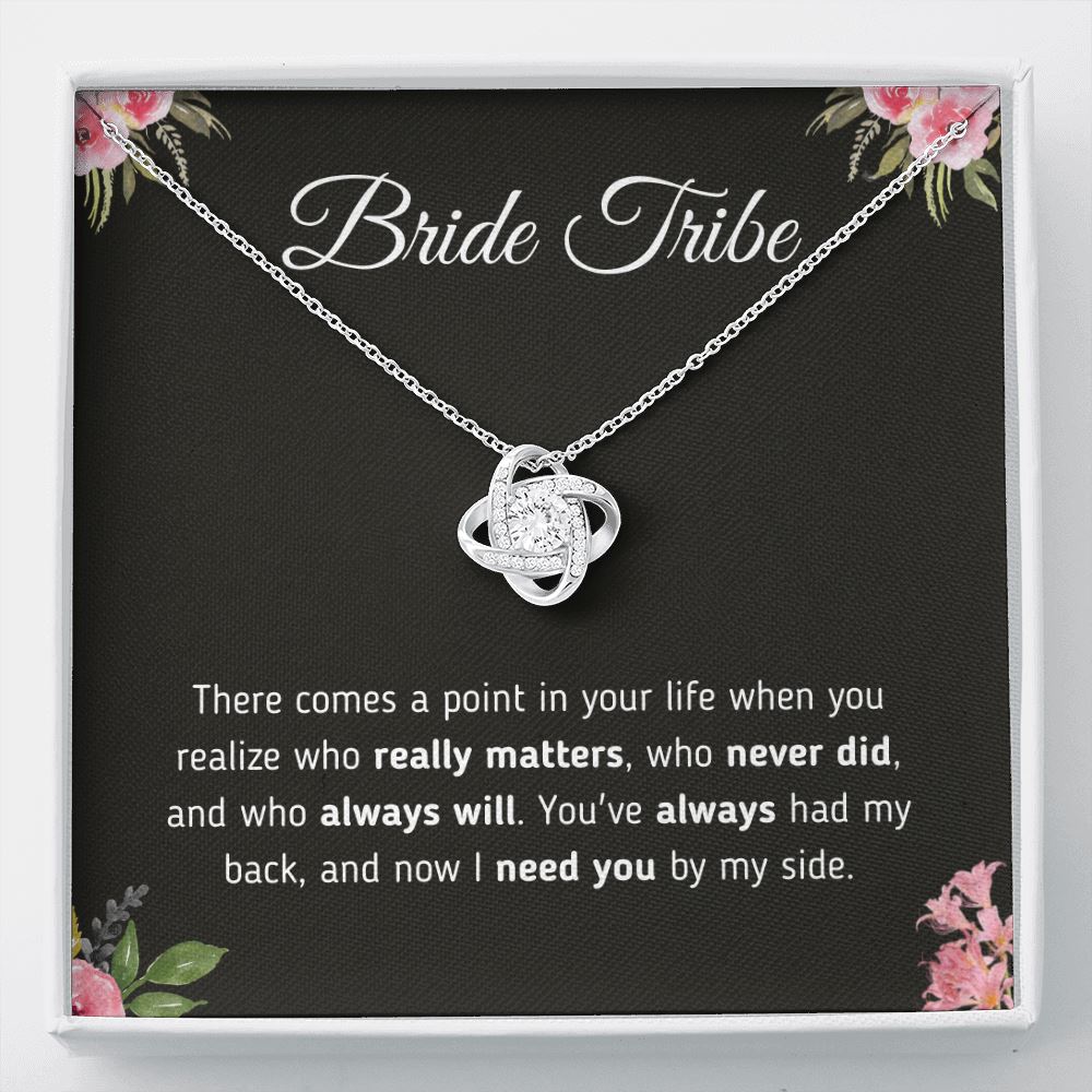 Gift for Bridesmaid - Bride Tribe - Need You By My Side Jewelry Two-Toned Gift Box