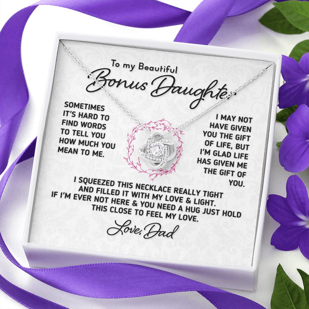 Gift for Bonus Daughter - "Gift Of You" Necklace From Dad Jewelry